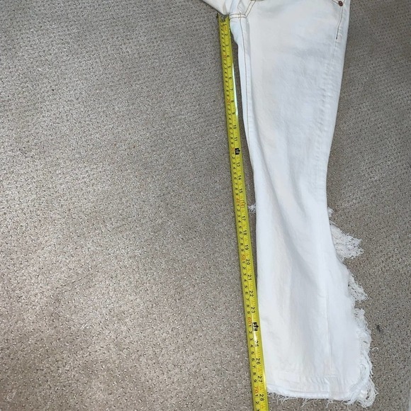 R13 Kick White Flare Distressed Jeans Size 27 Mid Rise - Picture 11 of 12